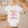 Custom First Mother's Day Baby Onesie - Personalized Baby Shower, Gender Reveal Gifts For New Moms, New Parents - Love You With My Whole Little Heart