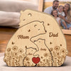 Custom Bear Shaped Wooden Art Puzzle - Personalized Mother's Day Birthday Gifts For Mom, Dad, Brother, Sister, Kids - Their Love Made Us