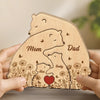 Custom Bear Shaped Wooden Art Puzzle - Personalized Mother's Day Birthday Gifts For Mom, Dad, Brother, Sister, Kids - Their Love Made Us