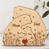 Custom Bear Shaped Wooden Art Puzzle - Personalized Mother's Day Birthday Gifts For Mom, Dad, Brother, Sister, Kids - Their Love Made Us
