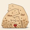 Custom Bear Shaped Wooden Art Puzzle - Personalized Mother's Day Birthday Gifts For Mom, Dad, Brother, Sister, Kids - Their Love Made Us