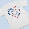 Custom American Flag Unisex T-shirt, Hoodie, Sweatshirt - Personalized 4th Of July Gifts For Mom, Grandma - Being Grandma Mom Makes My Life Complete