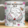 Custom 3D Inflated Effect Printed Mug - Personalized Mother's Day, Baby Shower, Gender Reveal Gifts For New Moms, Wife, Daughter - Family Is Where Hugs Never End