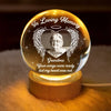 Personalized Photo Crystal Globe Lamp – Meaningful Memorial Gift – My Heart Still Holds You