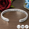 Personalized Cuff Bracelet – Meaningful Memorial Gifts – I Will Carry You With Me