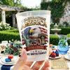 Personalized America 250th Anniversary Party Plastic Cups – Gifts For Family – Built on Strength & Pride