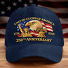 Personalized America 250th Anniversary Baseball Cap – Gift for Men, Women – United In Brave Tradition