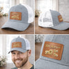 Personalized Leather Patch Hat – Father's Day Gifts For Dad, Grandpa – Daddy Life Best Life