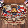 Personalized America 250th Anniversary Shaped Doormat – Gifts For Family – Spirit Of Liberty Lives