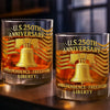 Personalized America 250th Anniversary – 11oz Whiskey Glass – Gifts For Men, Women – 250 Years of Liberty