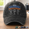 Personalized Vintage Washed Denim Baseball Cap – Father’s Day Gift For Grandpa, Dad – Built Strong By Dad