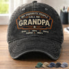 Personalized Vintage Washed Denim Baseball Cap – Father’s Day Gift For Dad – Everyday Hero Called Dad