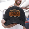 Personalized Vintage Washed Denim Baseball Cap – Father’s Day Gift For Dad – Cheers To The Man Who Does It All