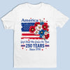 Personalized America 250th Anniversary – Unisex T-shirt, Hoodie – Gifts For Men And Women – God Shed His Grace On Thee