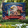 Personalized America 250th Anniversary – Yard Sign – Gifts For Family – Stars, Stripes, And Freedom