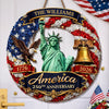 Personalized America 250th Anniversary Wood Sign – Gifts For Family – United In Freedom Since 1776