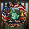 Personalized America 250th Anniversary Wood Sign – Gifts For Family – United In Freedom Since 1776