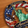 Personalized America 250th Anniversary Wood Sign – Gifts For Family – United In Freedom Since 1776
