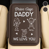 Personalized Leather Car Armrest Cushion Pad – Father's Day Gifts For Dad, Grandpa – Drive In Comfort