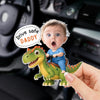 Personalized Photo Acrylic Car Visor Clip – Gifts For Dad – Drive Safe Super Dad