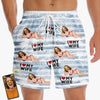 Personalized Photo Men Beach Shorts – Gifts For Him, Husband – I Love My Destiny