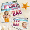 Personalized Couple Beach Shorts – Summer Gifts For Couple – Lost And Found With Bae