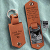 Personalized Photo Engraved Leather Keychain – Gifts For New Dads, Grandpas – Your Little Miracle Is On The Way