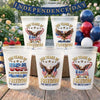 Personalized America 250th Anniversary Party Plastic Cups – Gifts For Family – Born To Stand Strong