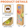 Personalized Wooden Bottle Opener With Built-in Spirit Level – Father's Day Gifts For Grandpa, Dad – You Are Loved Beyond Measure
