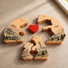 Personalized Shaped Wooden Art Puzzle – Gifts For Family Members – Family Is Our Greatest Adventure