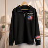 Personalized America 250th Anniversary – Unisex Quarter Zip Sweatshirt – Gifts For Grandpa, Dad – Vintage Patriot Spirit