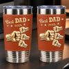 Personalized Printed Leather Tumbler – Gifts For Dad, Grandpa – Forever Thankful For Dad