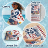 Personalized America 250th Anniversary – Beach Towel – Travel Gifts For Family Members – Born Free, Beach Bound