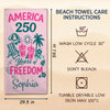 Personalized America 250th Anniversary – Beach Towel – Vacation Gifts For Family – 250 Years Standing Strong