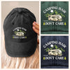 Personalized Vintage Washed Baseball Cap – Gift For Camping Lovers – Camping Is My Therapy