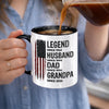 Personalized Accent Mug – Gifts For Dad, Grandpa – Proud Dad Strong Legacy