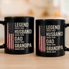 Personalized Black Mug – Gifts For Dad, Grandpa – Our Family's Greatest Hero