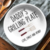 Personalized Ceramic Plate – Gifts For Dad, Grandpa – Cooking Up Good Times