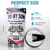 Personalized Tumbler – Gifts For Son – Built Tough Loved Forever