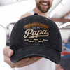 Personalized Washed Baseball Cap – Gifts For Dad, Grandpa – Strong Like Dad Always