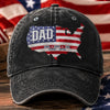 Personalized Washed Cap – Gifts For Dad, Grandpa – Dad’s Love Leads The Way