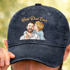 Personalized Photo Washed Cap – Birthday Gifts For Dad, Grandpa – The Best Memories Start With Dad