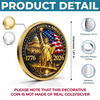 Personalized America 250th Anniversary Commemorative Keepsake Coin – Gifts For Family – United In Courage And Glory