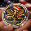 Personalized America 250th Anniversary Commemorative Keepsake Coin – Gifts For Family – One Nation Strong And Free
