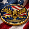 Personalized America 250th Anniversary Commemorative Keepsake Coin – Gifts For Family – One Nation Strong And Free