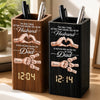 Personalized Pen Holder With Clock – Gifts For Husband – Forever Thankful For Your Love