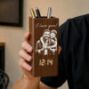 Personalized Photo Pen Holder With Clock – Gifts For Dad, Grandpa – Dad Makes Life Extraordinary