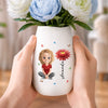 Personalized Oval Ceramic Flower Vase – Birthday Gifts For Women, Besties, Sisters, BFF – A Little Piece Of Me