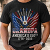 Personalized America 250th Anniversary T-shirt, Hoodie – Gifts For Dad, Grandpa – Generations Of Freedom