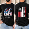 Personalized America 250th Anniversary Unisex T-shirt – Gifts For Dad, Grandpa – Proud American Since Birth